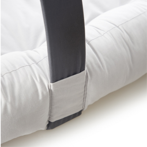 Baby Nest 2 in 1, cuib bebelusi, salteluta versatila si bara de jucarii detasabila, Soft Grey,BebePrice [7]