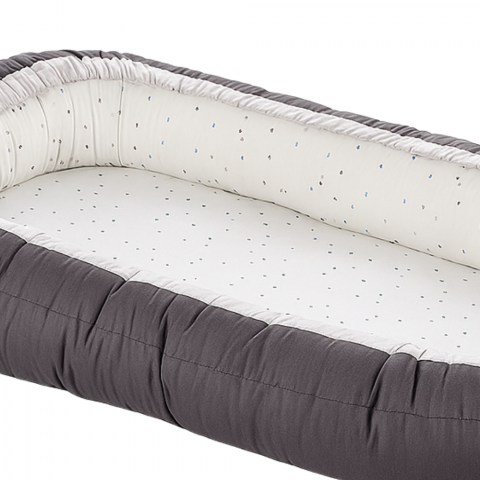 Baby Nest 2 in 1, cuib bebelusi, reversibil, Grey, BebePrice [1]