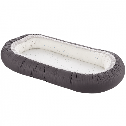 Lenjerii patut & Paturici - Baby Nest 2 in 1, cuib bebelusi, reversibil, Grey, BebePrice