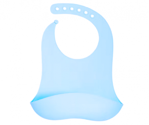 Baveta din silicon cu buzunar, impermeabila, fara BPA, Blue, BebePrice [5]