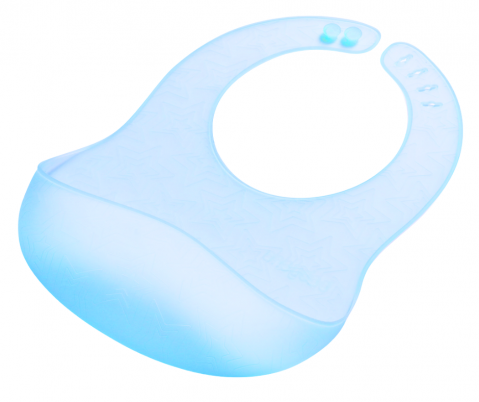 Baveta din silicon cu buzunar, impermeabila, fara BPA, Blue, BebePrice [7]