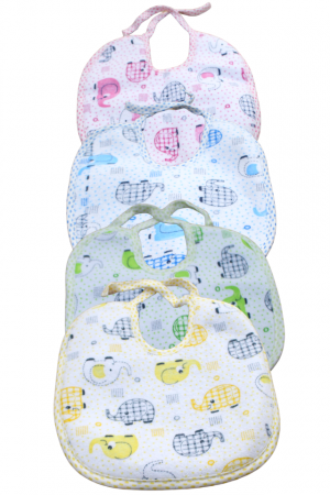 Baveta impermeabila, Baby Elephant, Green, BebePrice [4]