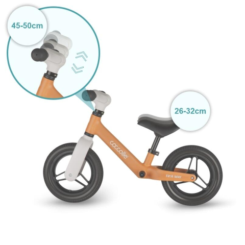 BBP-325010243 Bicicleta fara pedale First Way Cookie Beige manevrare cu o singura mana si 45 50 cm BebePrice.ro [9]