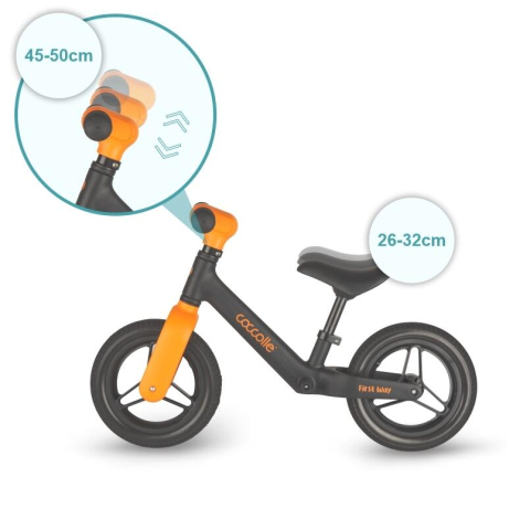 BBP-325010260 Bicicleta fara pedale First Way Orange Shadow manevrare cu o singura mana si 45 50 cm BebePrice.ro [8]