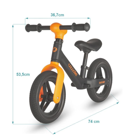 BBP-325010260 Bicicleta fara pedale First Way Orange Shadow manevrare cu o singura mana si 45 50 cm BebePrice.ro [12]