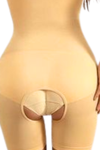 Body modelator, efect de aplatizare, prindere mos si baba, decupat, Invisi, Beige, BebePrice [9]