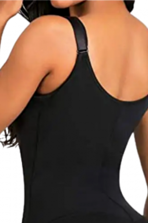 Body modelator cu fermoar, Invisible, tanga, Black, BebePrice [5]