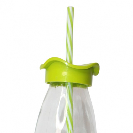 Sticla cu pai si capac, Cow, Green, 500 ml [3]