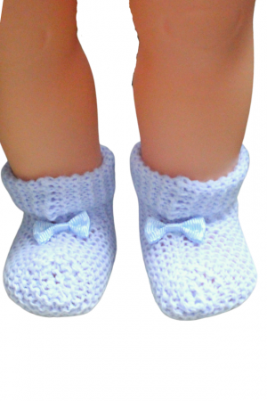 Botosei tricotati, nou nascut, 0-6 luni, Blue, BebePrice [0]