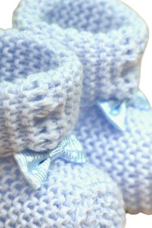 Botosei tricotati, nou nascut, 0-6 luni, Blue, BebePrice [3]