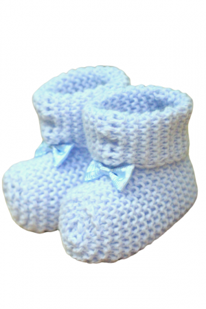 Botosei tricotati, nou nascut, 0-6 luni, Blue, BebePrice [1]