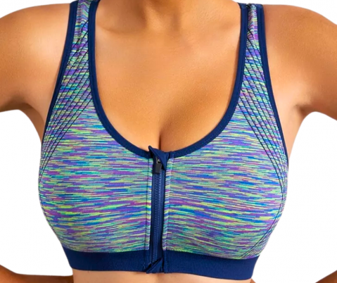Bustiera cu fermoar, deschidere in fata, UltraConfort, Ocean Blue, BebePrice [0]