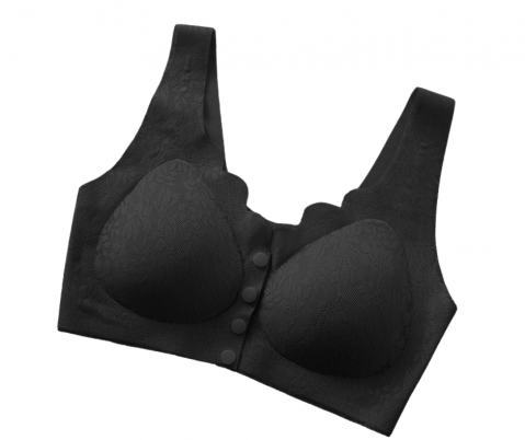 Sutien din dantela, deschidere in fata, Invisi Delicate, Black BebePrice [2]