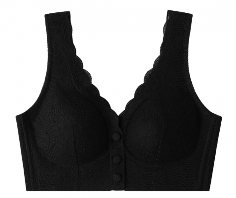 Sutien din dantela, deschidere in fata, Invisi Delicate, Black BebePrice [0]