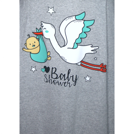 Camasa de alaptare, Baby Birds, grey-green, maneca scurta [3]