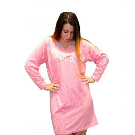 Camasa alaptare Pink-Glitter Maneca Lunga BebePrice [0]