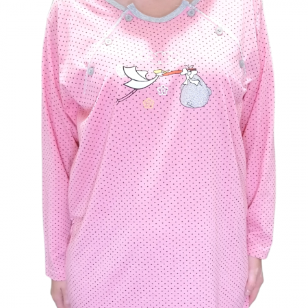 Camasa alaptare Pink-Glitter Maneca Lunga BebePrice [3]