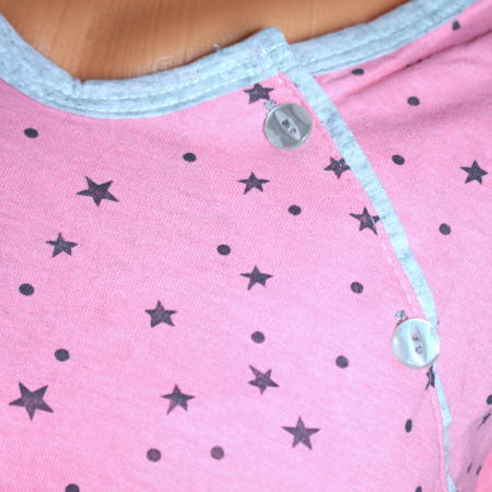 Camasa de alaptare, He or She, maneca scurta, Pink [2]