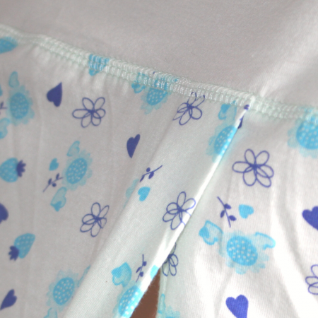 Camasa de alaptare, Flowers,Turquoise, maneca scurta [3]