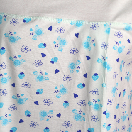 Camasa de alaptare, Flowers,Turquoise, maneca scurta [5]