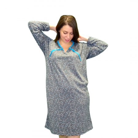 Camasa alaptare Grey Hearts Blue, Bebeprice [2]