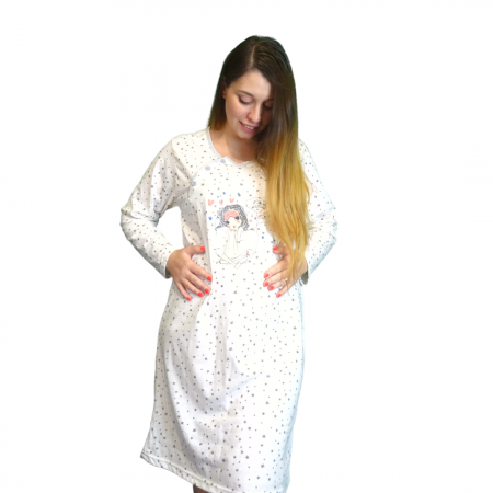 Camasa alaptare Little Ballerina White Maneca Lunga BebePrice [1]