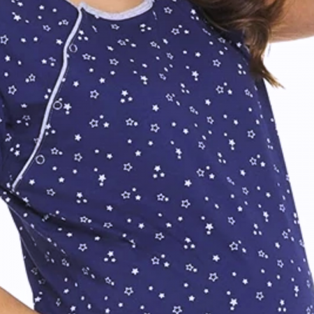 Camasa de alaptare, Little Stars, Navy, Maneca Scurta  , Bebeprice [5]