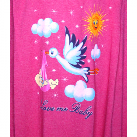 Camasa de alaptare, Love Me Baby, Ciclame, maneca scurta [3]
