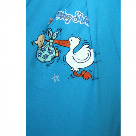 Camasa de alaptare, Baby Shower, blue, maneca scurta [3]