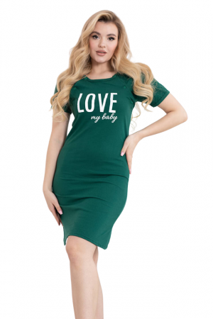 Camasa de alaptare, Love my Baby, Green, Maneca Scurta, BebePrice [6]