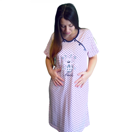 Camasa de alaptare Pink Rabbit, Betul, Maneca scurta, BebePrice [2]
