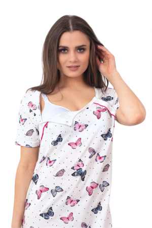 Camasa de alaptare, Pinkie Butterfly, Maneca Scurta, Bebeprice [1]