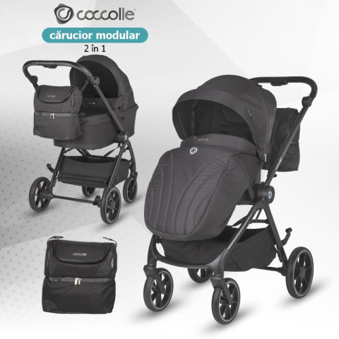 BBP-325065460 Carucior modular 2 in 1 Serry Jet Black centura de siguranta in 5 puncte si sistem de pliere BebePrice.ro [3]