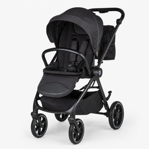 BBP-325065460 Carucior modular 2 in 1 Serry Jet Black centura de siguranta in 5 puncte si sistem de pliere BebePrice.ro [2]