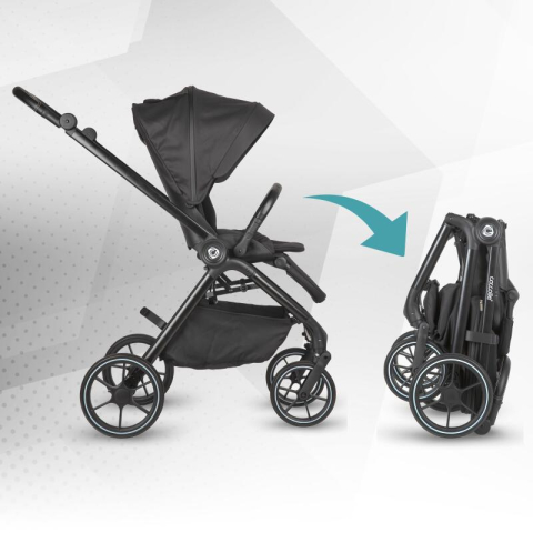 BBP-325065460 Carucior modular 2 in 1 Serry Jet Black centura de siguranta in 5 puncte si sistem de pliere BebePrice.ro [13]
