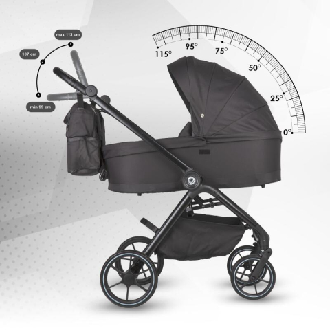 BBP-325065460 Carucior modular 2 in 1 Serry Jet Black centura de siguranta in 5 puncte si sistem de pliere BebePrice.ro [11]