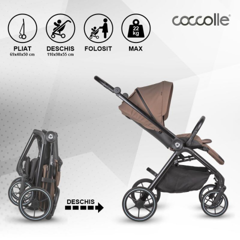 BBP-325065444 Carucior modular 2 in 1 Serry Light Taupe centura de siguranta in 5 puncte si sistem de pliere BebePrice.ro [15]