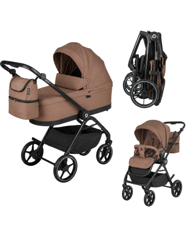 Carucioare - BBP-325065444 Carucior modular 2 in 1 Serry Light Taupe centura de siguranta in 5 puncte si sistem de pliere BebePrice.ro