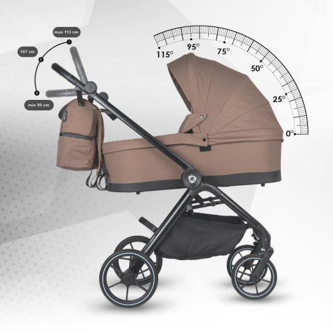 BBP-325065444 Carucior modular 2 in 1 Serry Light Taupe centura de siguranta in 5 puncte si sistem de pliere BebePrice.ro [12]