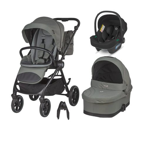 BBP-325065481325080360 Carucior modular 2 in 1 Serry Moss Green cu Scoica auto i Size Knox Black sistem i-Size si fixare ISOFIX BebePrice.ro [1]