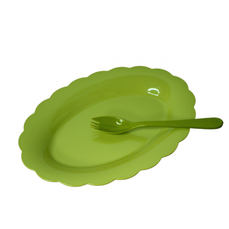 Set 4 platouri si tacamuri, pentru microunde, Green [1]