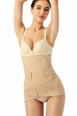 Centuri abdominale postnatale - Centura abdominala 3 in1 pentru remodelare si sustinere abdominala, Beige, Beige, BebePrice