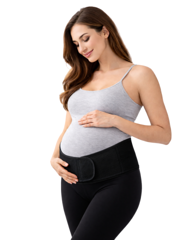 Centuri abdominale postnatale - Centura reglabila pentru gravide, sustinere abdominala in timpul sarcinii,White