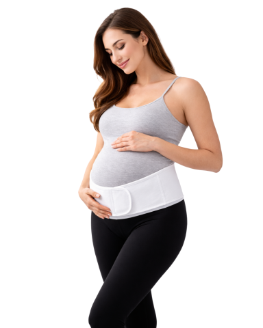 Centura reglabila pentru gravide, sustinere abdominala in timpul sarcinii,White [4]
