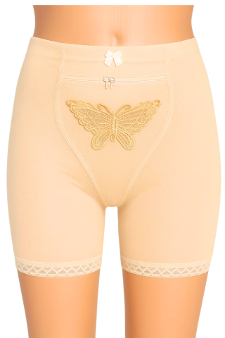 Chilot modelator Zipper cu picior, Beige, BebePrice [1]