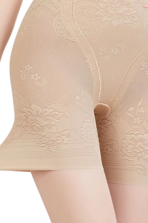 Colant modelator din dantela, efect de subtiere si push-up, Beige, Siluette,BebePrice [2]