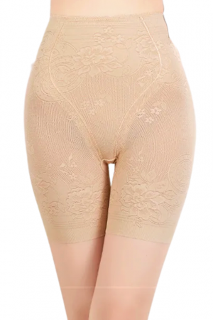 Colant modelator din dantela, efect de subtiere si push-up, Beige, Siluette,BebePrice [0]