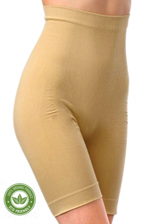 Colant modelator din bumbac organic, talie de viespe, Beige, BebePrice [0]