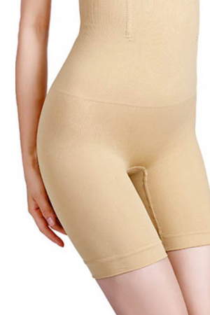 Colant modelator cu talie inalta, efect push-up si subtiere a taliei, Beige ,BebePrice [1]