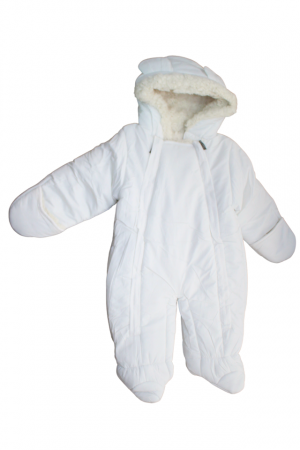 Combinezon fas, captusit cu blanita, Off White, BebePrice [0]